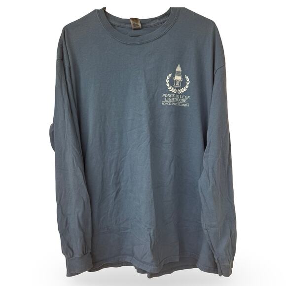 Ponce De Leon Lighthouse Long Sleeve Tee XL Unisex Gildan Lighthouses Back - Picture 1 of 8